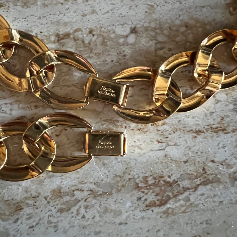 Napier Gold-Tone Link Necklace and Bracelet Set - Picture 3 of 5